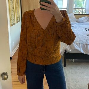 Burnt orange long sleeve blouse